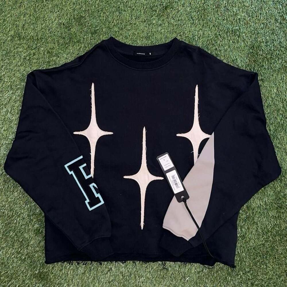 Vie Riche Venom Double Layer Crewneck Sweatshirt Black Stone